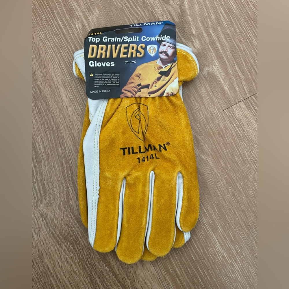 Tillman 1414L Top Grain/Split Cowhide Drivers Gloves